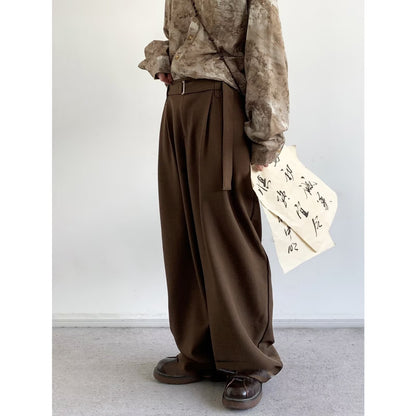 Loose Leisure All-match Draping Straight Trousers
