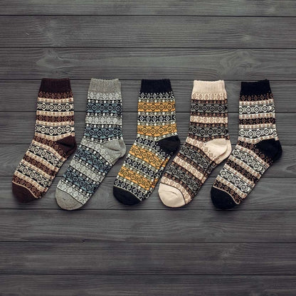 Winter Thick Warm Stripe Woolen Socks Casual Sock Business Socks