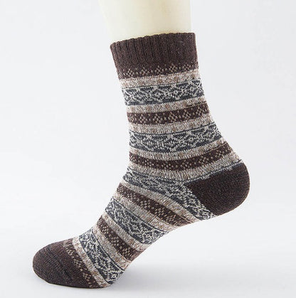 Winter Thick Warm Stripe Woolen Socks Casual Sock Business Socks