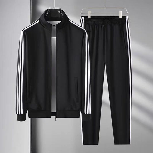 Navy Blue Long Sleeve Cardigan Suit Men's And Women's Spring And Autumn