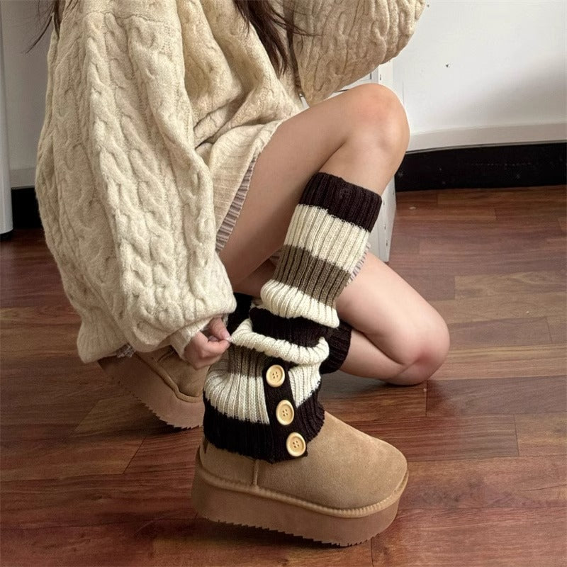 Women's Mid-calf Japanese Thickened Knitting Foot Sock