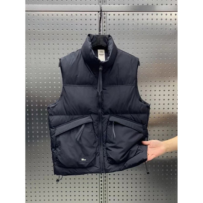 White Duck Down Trend Loose Youth Men's Warm Sleeveless Down Vest Coat