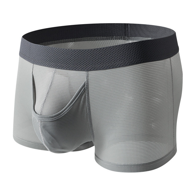 Men's Ice Silk Boxer Mesh Underwear