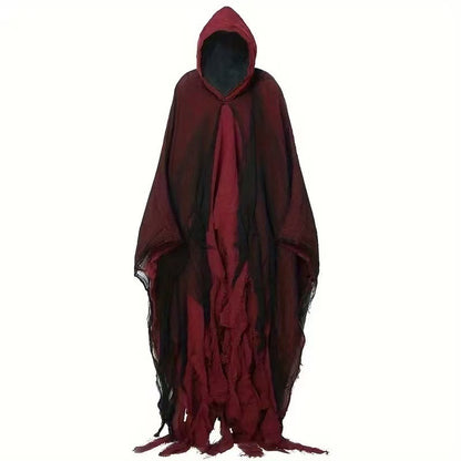 Halloween Witch Cloak, Skull Patterned Clothing, Death Costume, Props