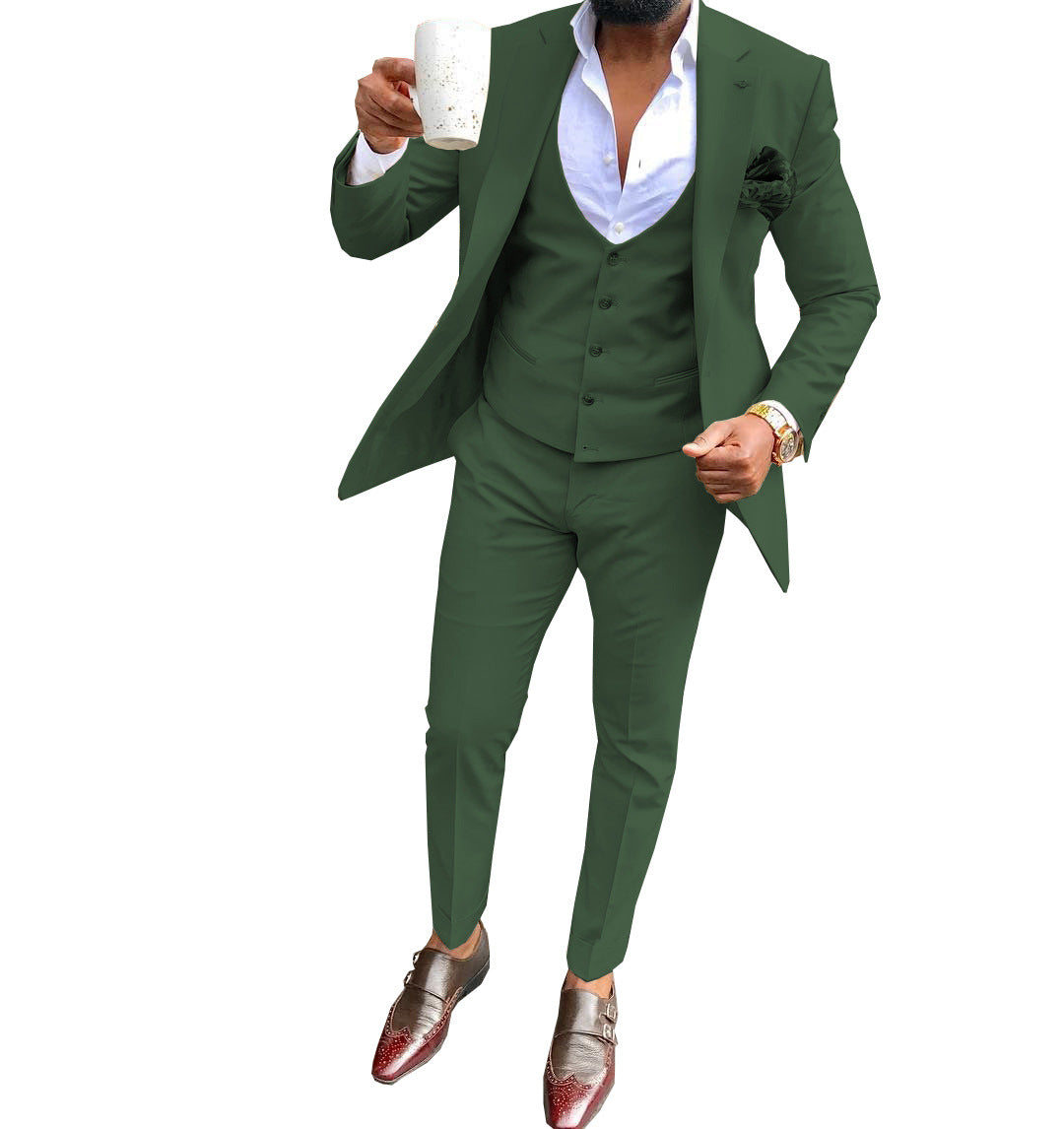 Men's three-piece casual business suit