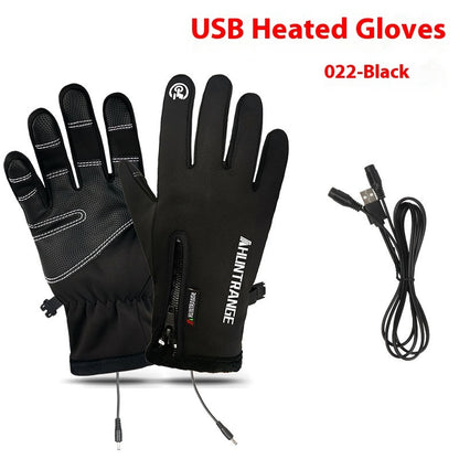 USB Electric Heating Gloves Winter Outdoors Sports Skiing Warm Waterproof Non-slip
