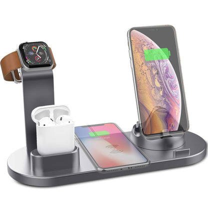 4-in-1 Wireless Charger Charging Station for Apple Watch Series 8 &amp; 7, iPhone 15, 14, 13, 12 Pro, AirPods Pro 3 &amp; 2 Charging Stand Dock