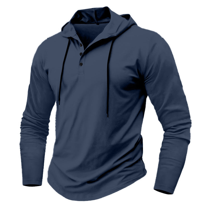 Sports Fitness Hooded Long Sleeve Men's Top