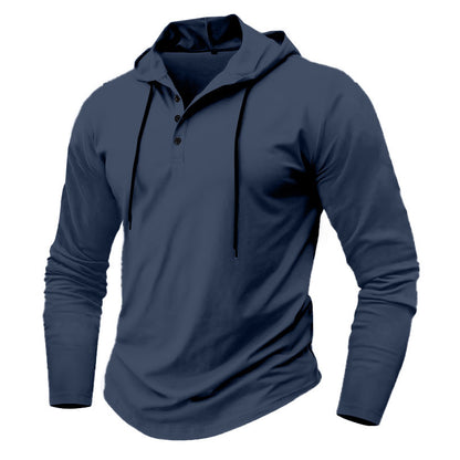 Sports Fitness Hooded Long Sleeve Men's Top