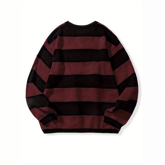 High-quality retro wool sweater, Knitwear Loose American