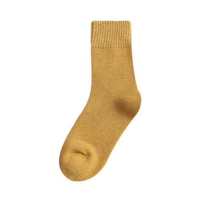 General Floor Socks Thickened Plus Velvet Tube Socks Solid Color