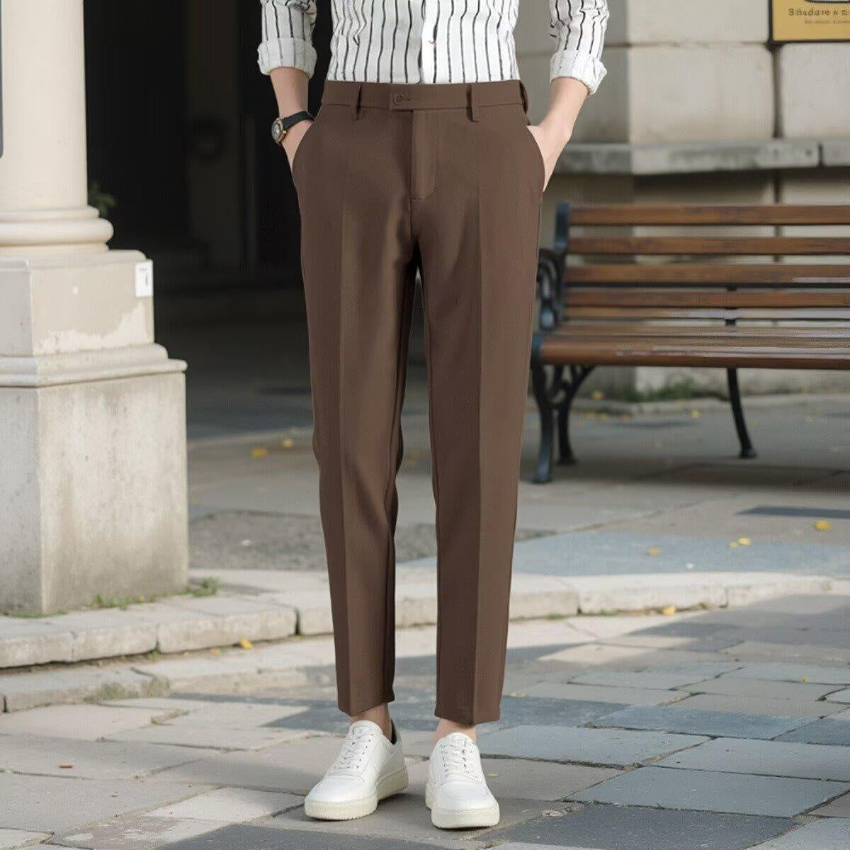 Men's Casual Korean Ankle Suit Pants