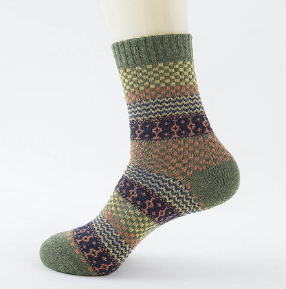 Winter Thick Warm Stripe Woolen Socks Casual Sock Business Socks