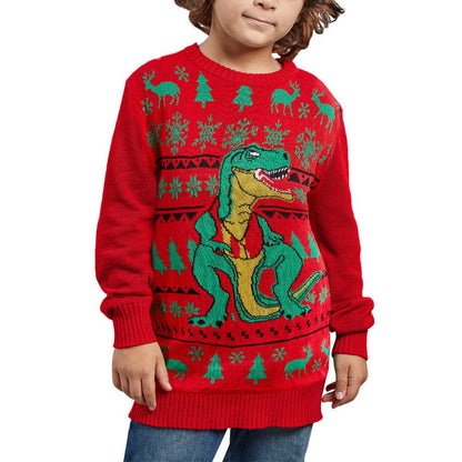 Autumn And Winter New Children's Christmas Clothing Elf Sweater Pullover Long Sleeve Sweater