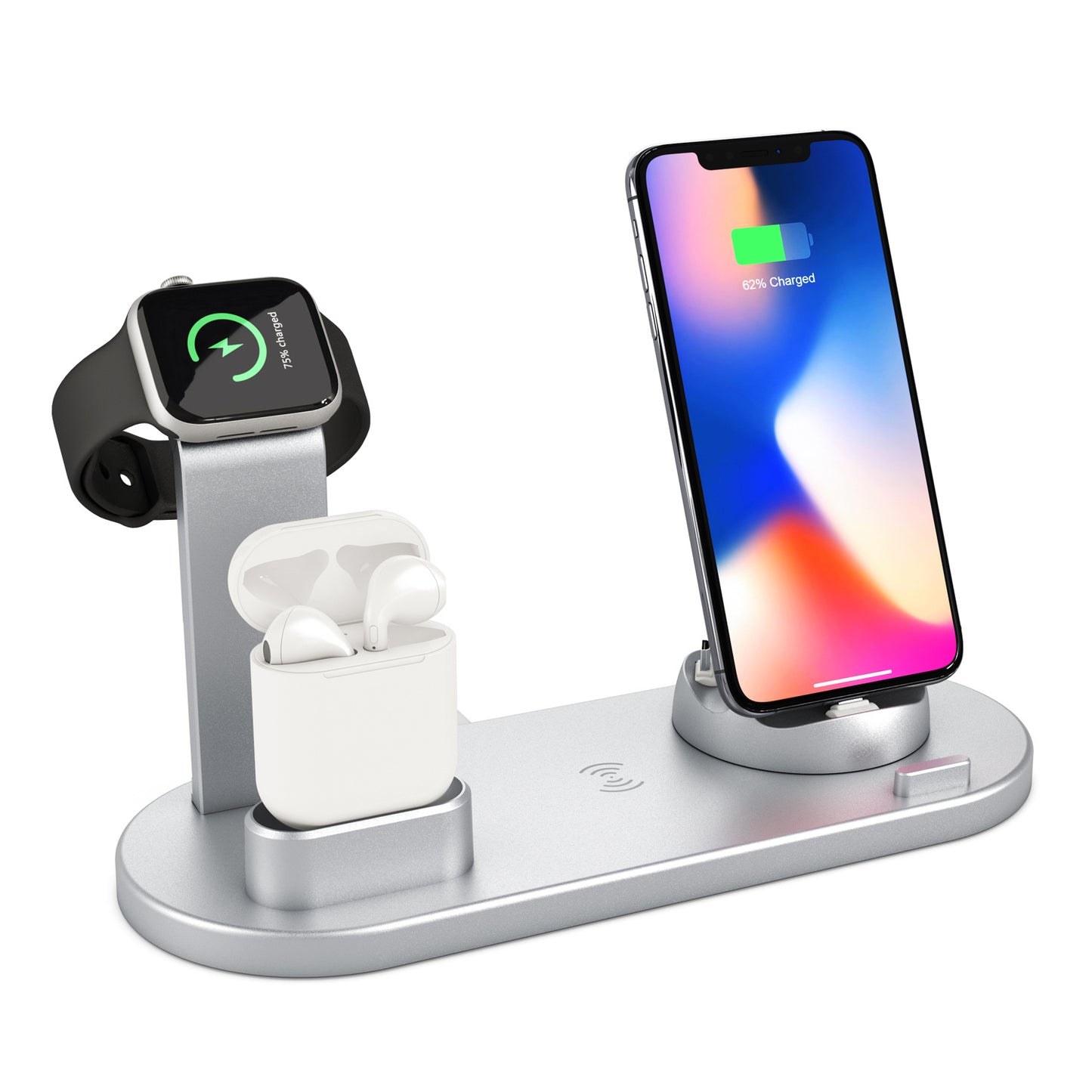 4-in-1 Wireless Charger Charging Station for Apple Watch Series 8 &amp; 7, iPhone 15, 14, 13, 12 Pro, AirPods Pro 3 &amp; 2 Charging Stand Dock