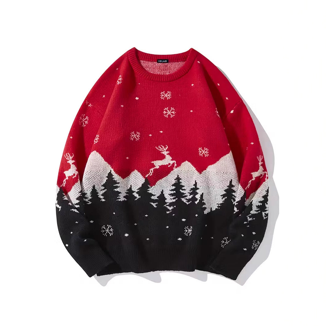 Faux Fur Men's Halloween New Autumn And Winter Loose Round Neck Pullover
