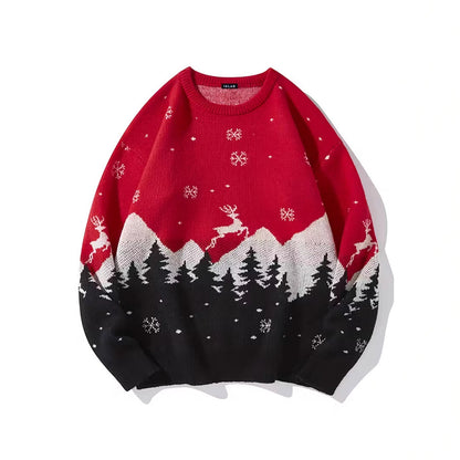 Faux Fur Men's Halloween New Autumn And Winter Loose Round Neck Pullover