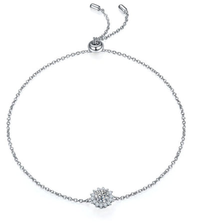925 Sterling Silver Necklace Earring Bracelet Three-Piece Set