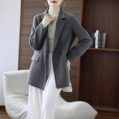 Women's Autumn And Winter Double-sided Woolen Coat