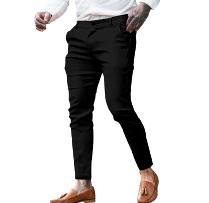 Men's Slim Pencil Twill Cotton Stretch Fashion