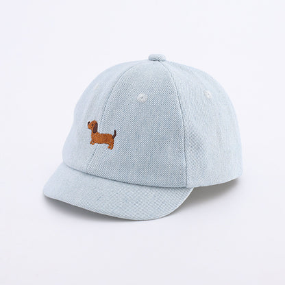 Babies' Spring And Summer Denim Puppy Cute Small-month Baseball Cap