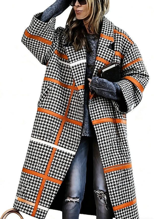 Lady's Multi-color Long-sleeved Coat