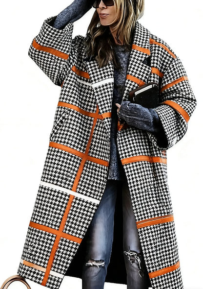 Lady's Multi-color Long-sleeved Coat