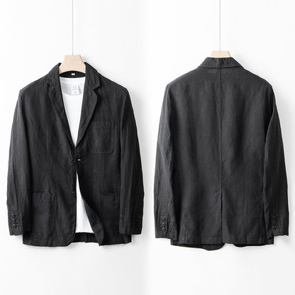 Men's Linen Suit Jacket Casual Small Suit Loose Casual Clothes
