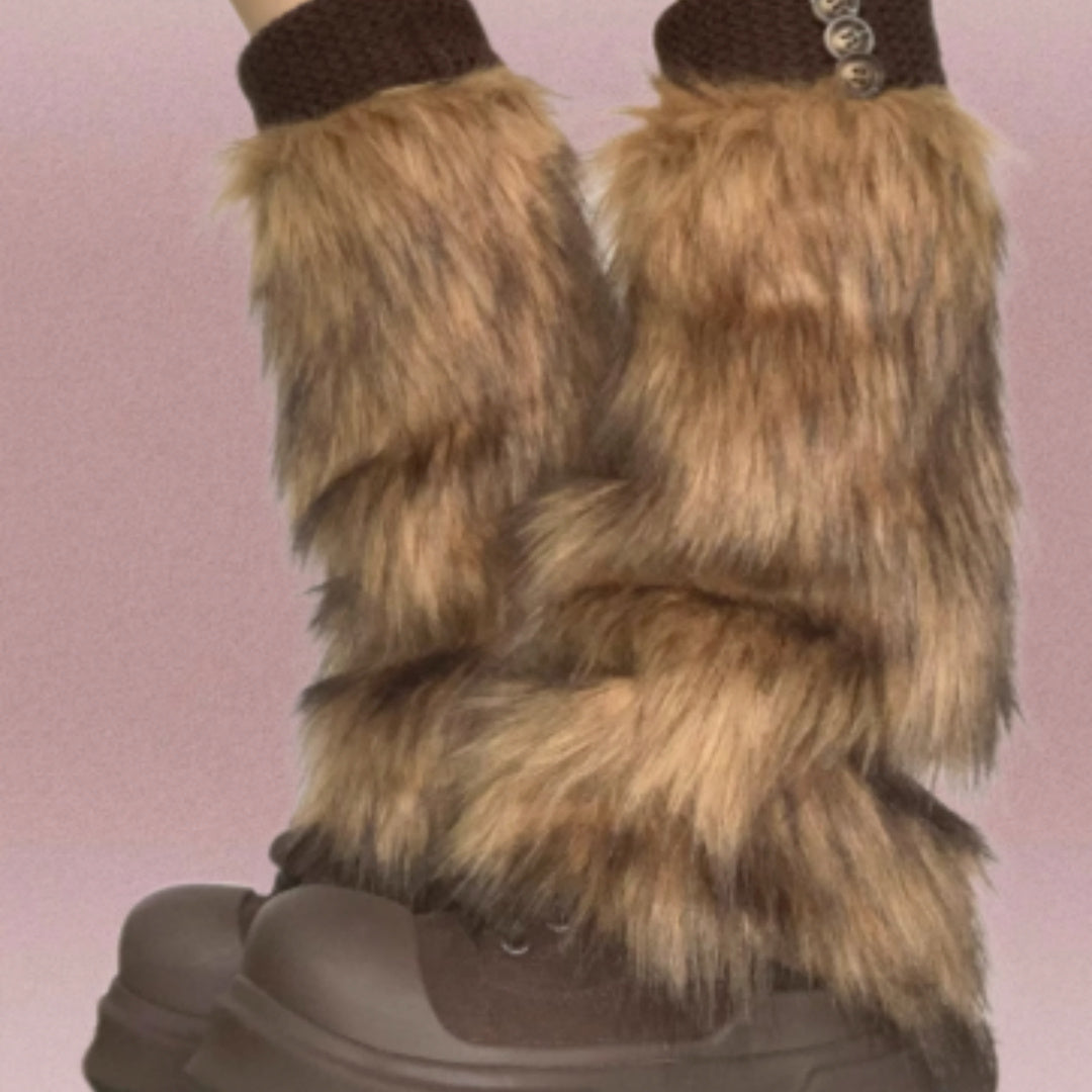 Warm sock capes imitating fur, fluffy, sweet, cool, and spicy girls.