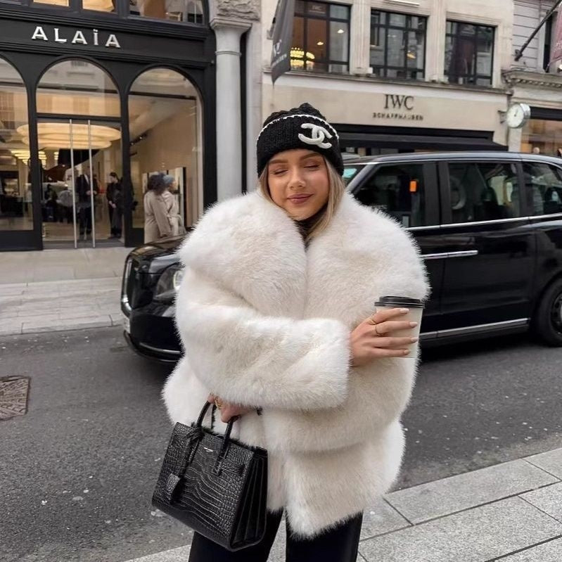 Women's Faux Fur Coat Short Chic