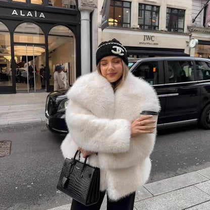Women's Faux Fur Coat Short Chic