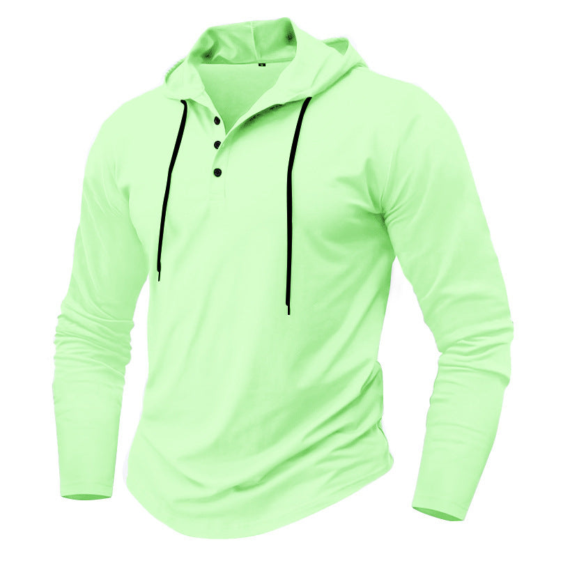 Sports Fitness Hooded Long Sleeve Men's Top