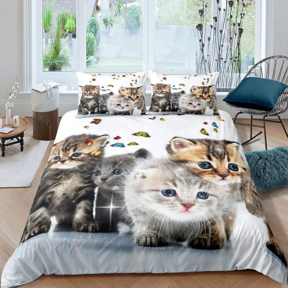 Pet Cat Pattern Down Quilt Cover