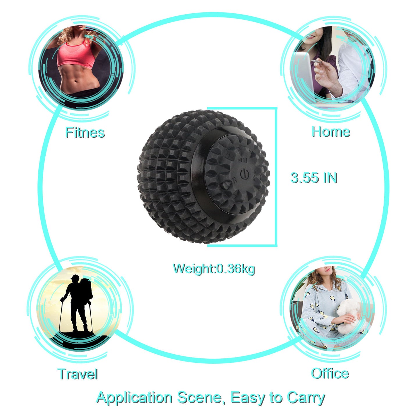 Electric Massage Ball, Four Speed ​​Vibrating Massage