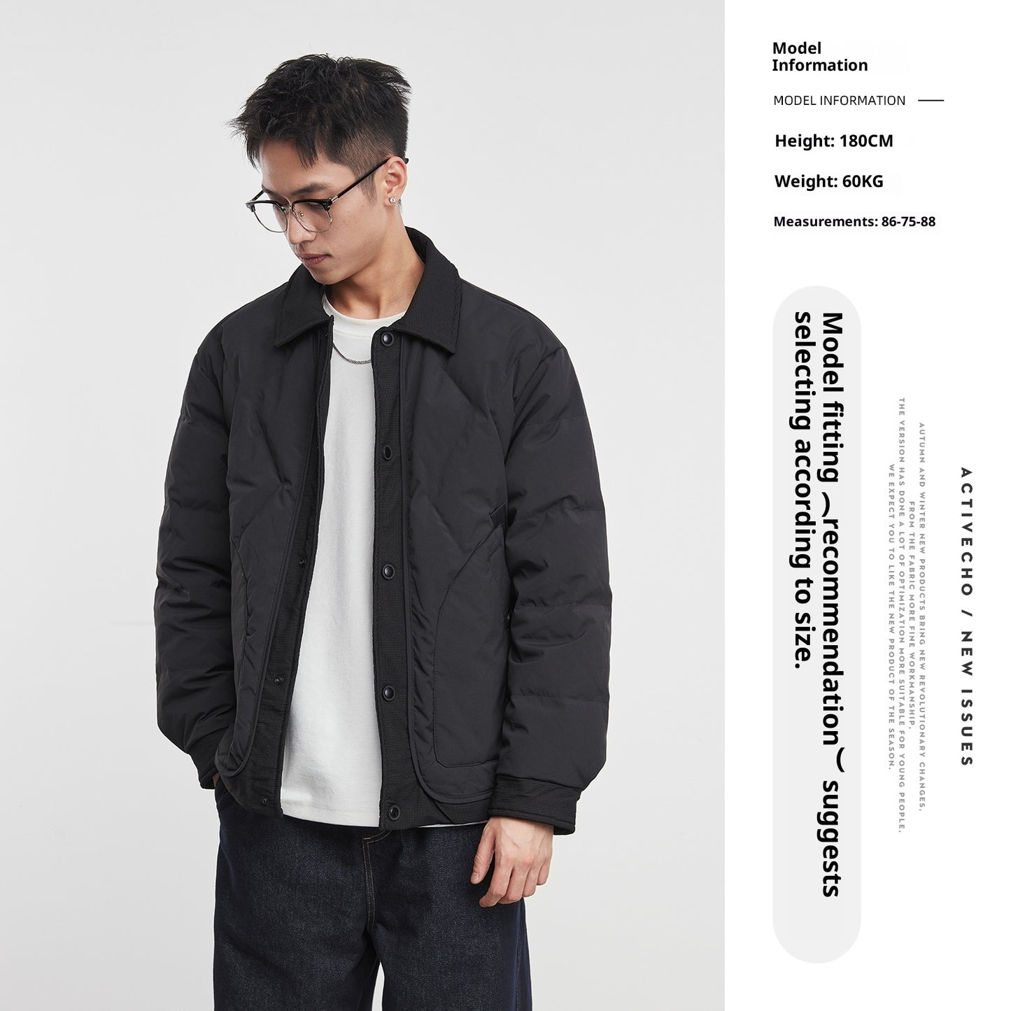 Lightweight Down Men's Coat Wide Jacket