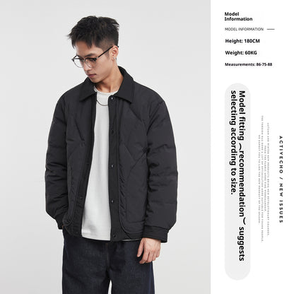 Lightweight Down Men's Coat Wide Jacket