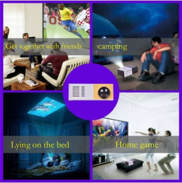 Portable 3D HD LED Projector for Home Theater, Cinema, HDMI-compatible, USB Audio Projector YG300 Mini Projector 