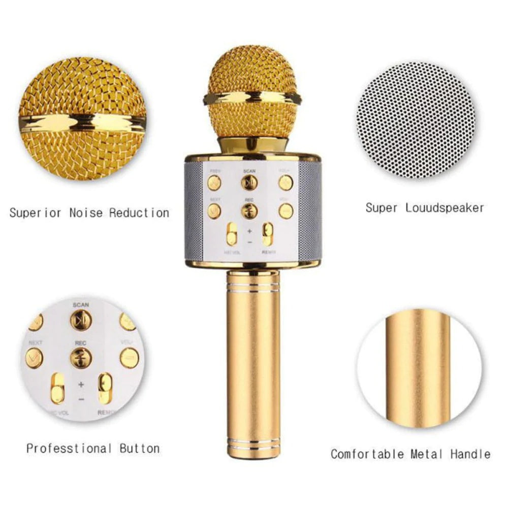 Bluetooth Wireless Microphone Mini Home Ktv For Music Playing Singing Speaker Player