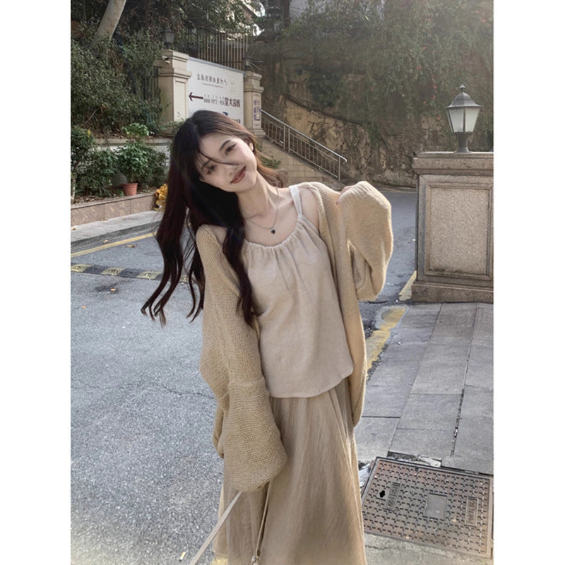 Autumn Wear Petite Set Long Dress