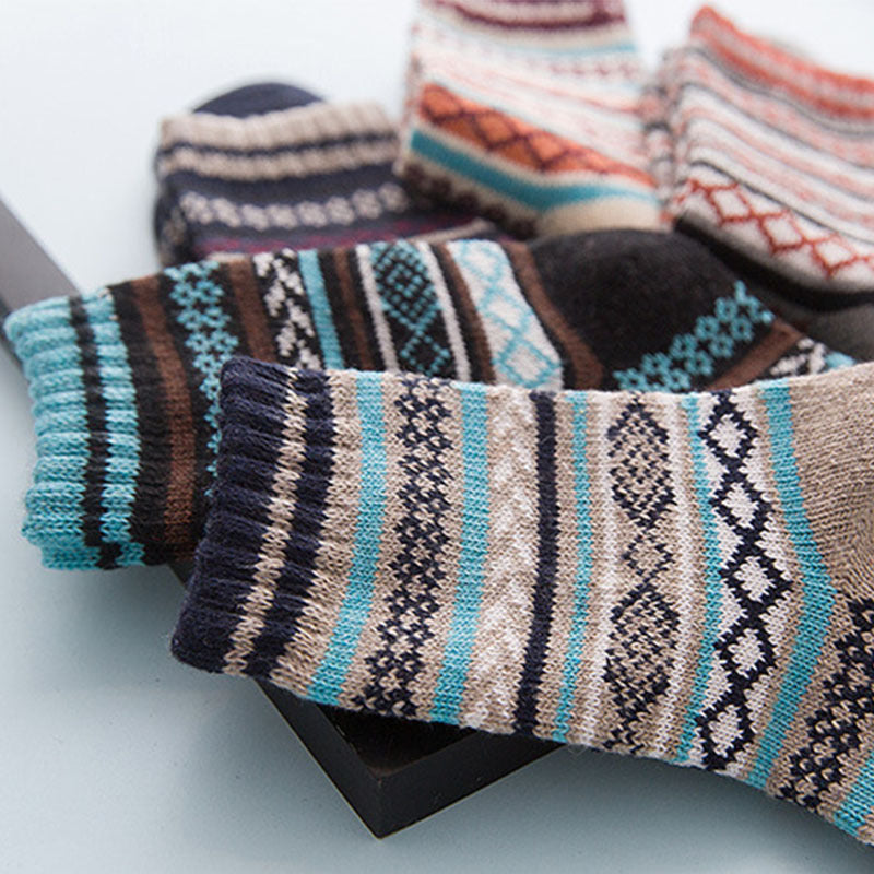 Winter Thick Warm Stripe Woolen Socks Casual Sock Business Socks