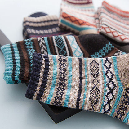 Winter Thick Warm Stripe Woolen Socks Casual Sock Business Socks