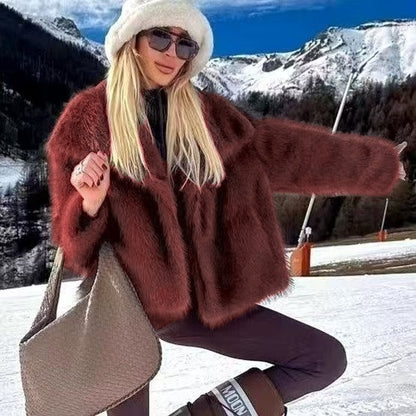 Women's Faux Fur Coat Short Chic