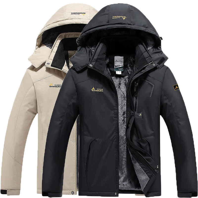 Mountaineering Clothing Couple Warm Cold-proof Cotton-padded Coat Plus Size