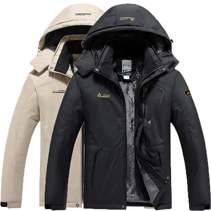 Mountaineering Clothing Couple Warm Cold-proof Cotton-padded Coat Plus Size