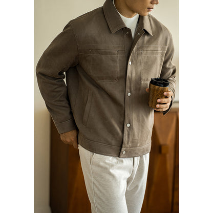 Retro Style Men's New Autumn Clothes Multi-pocket Jacket