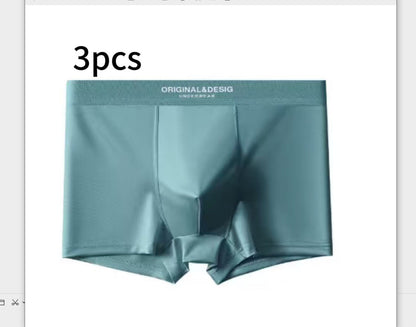 Men's Satin Light Luxury Ice Silk Underwear Summer Breathable Boxers Shorts New Boxers