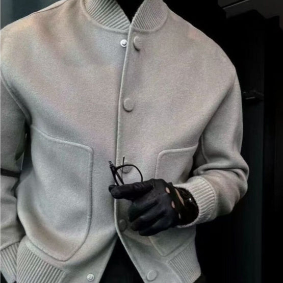 Trendy solid pink coat jacket