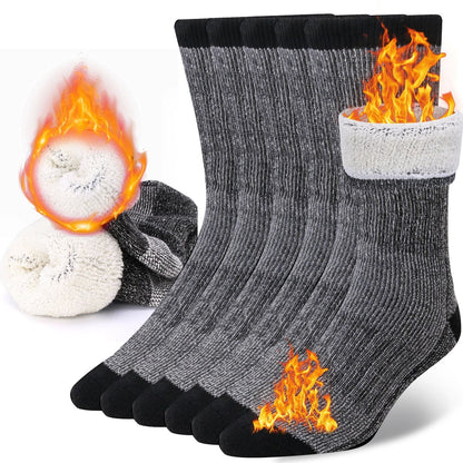Men's And Women's Wool Round Neck Thickened Warm-keeping Socks