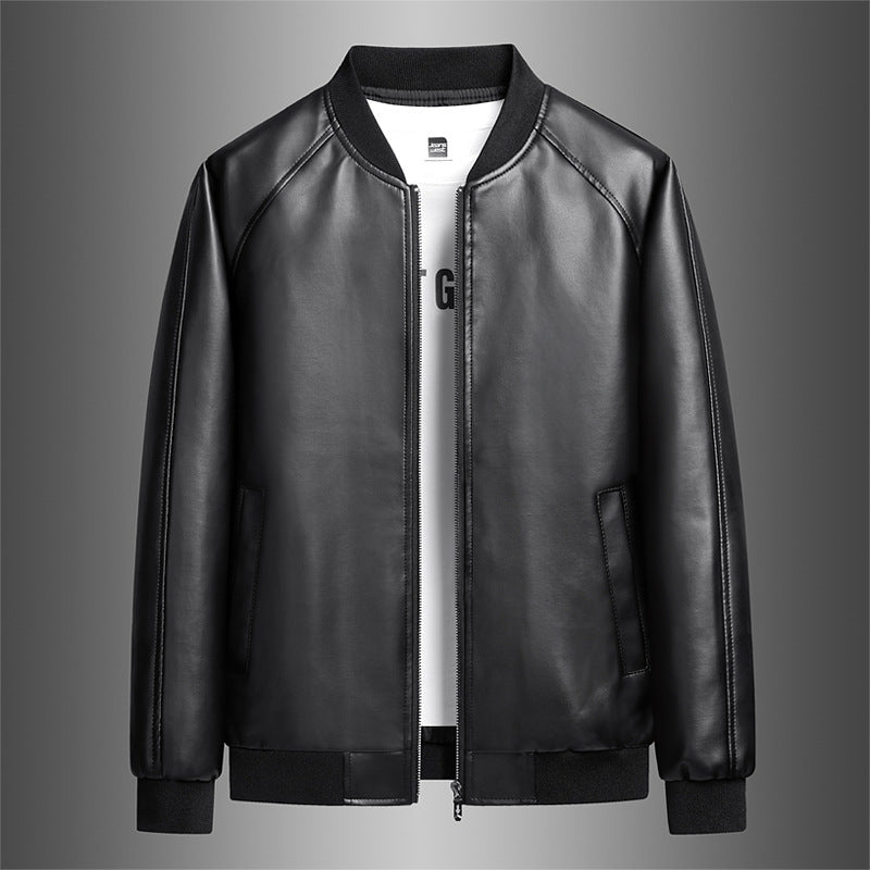Men's Slim Fit Trendy Washed Leather Jacket