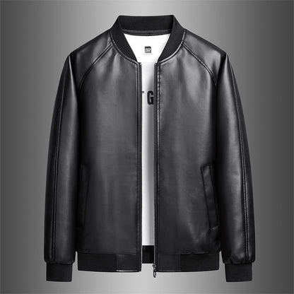 Men's Slim Fit Trendy Washed Leather Jacket